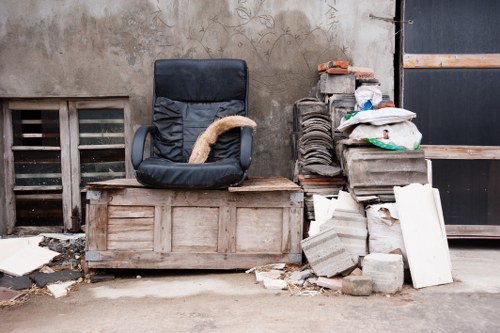 Donated furniture at a local charity in Haringey
