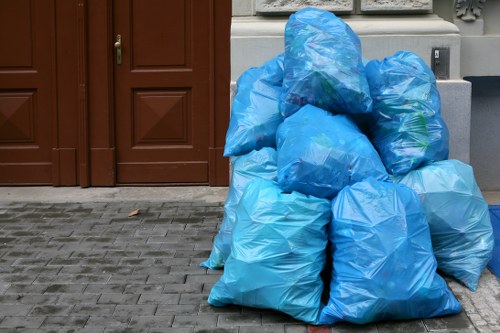 Professional waste clearance team in action